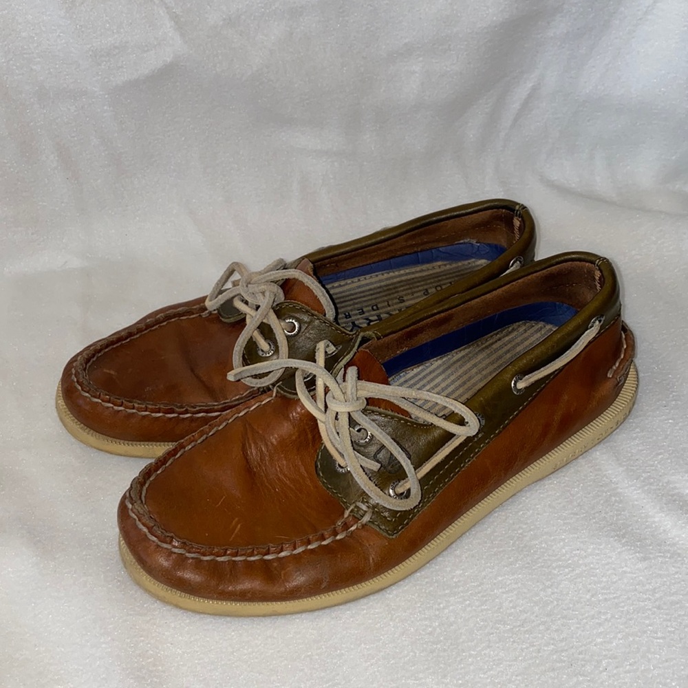 Sperry Top-Sider Leather Brown Shoes Size:8